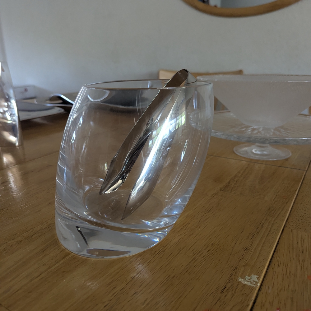 The Original TILT ICE BUCKET w/TONGS by Nambe®